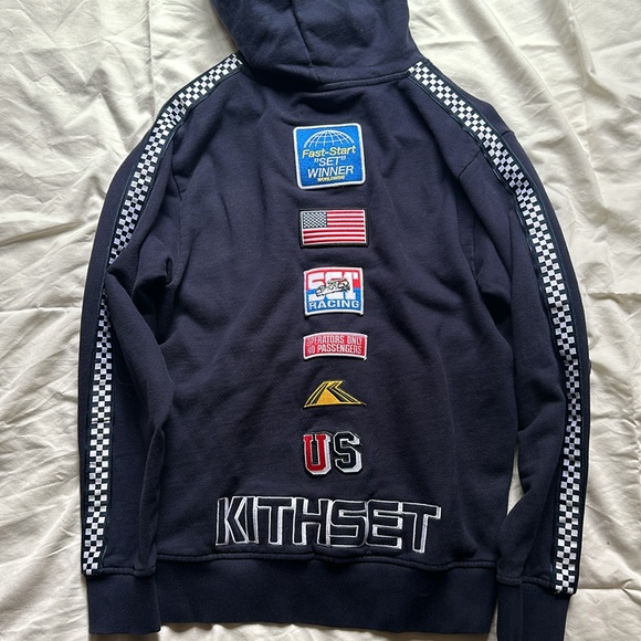 KITH RACING HOODIE NAVY - Picture 3 of 5